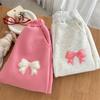Pantalones de Chándal con Forro de Polar y Lazo para Niña Estilo Otoño e Invierno Pantalones Casuales Engrosados para Bebé Ropa de Invierno Pantalones Estilo Coreano para Niña Pequeña