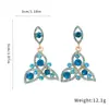Pendientes de botón con colgante de flor redonda calada y borla, incrustaciones de diamante de aguja de plata, estilo corte retro, accesorios de pendientes de lujo ligero y de alta gama