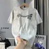 Nueva Camiseta de Manga Corta para Hombre de Verano, Cuello Redondo, Camiseta Sencilla Estampada, Holgada, Moderna, Versátil, Top Casual