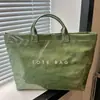 Nuevo Bolso de Mano para Mujer de Gran Capacidad, Cara Brillante de Nicho, Moda Vintage, Bolsa de Compras de Papel DuPont, Bolso Tote Casual Simple