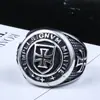 Guerreiro de Aço Vintage Medieval Cruz Cavaleiros Templários Anel de Aço Inoxidável Anel de Aço de Titânio Personalizado para Homens