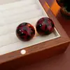 Pendientes Redondos Estampado Leopardo Aguja de Plata, Modernos, Sencillos y Versátiles, Fabricante de Pendientes Retro de Gama Alta de Nicho