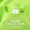 Camiseta Masculina de Manga Curta 300g Algodão de Fibra Longa de Xinjiang, Camiseta Básica Feminina de Verão Grossa Cor Sólida Modelagem Solta