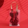 Toallas Festivas Rojas de Souvenir para Regalos Navideños, Lindos Osos y Conejos de Dibujos Animados, Toallas de Coral Fleece al por Mayor