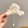Elegante pinza grande para el pelo para mujer, nuevo pinza de tiburón de felpa 2026, pinza para el pelo de la parte trasera de la cabeza, accesorio para peinar el pelo