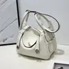 2026 Bolso Lindy Auténtico de Cuero Bolso para Mujer Bolso de Médico Bolso de Mano Bolso Cruzado al Hombro Bolso Caja de Medicina Tipo Almohada Retro Europeo y Americano