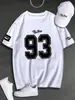 Camiseta de Manga Corta Estampada Estilo Americano Holgada para Hombre Verano Deportes Cuello Redondo Jersey Nuevo Estilo Amazon Transfronterizo