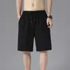 Pantalones cortos de verano para hombre, modernos de corte holgado, color liso, versátiles, casuales, atléticos, de cinco puntos, talla grande, tela fina, estilo ins, pantalones de moda de Hong Kong