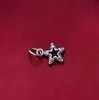 Colgante de estrella de cinco puntas de plata de ley S925 estilo coreano ins pulsera de cristal pulsera de perlas colgante de estrella accesorios de plata DIY