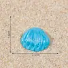 Decoraciones de estrellas de mar y conchas de cristal, accesorios con temática oceánica, adornos DIY en miniatura de resina para micropaísajes, decoraciones para fundas de teléfono