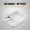 Comercio Exterior Bandeja Rectangular de Acero Inoxidable 304 Perforada Engrosada Bandeja Comercial para Barbacoa Bandeja para Té Bandeja para Hornear Bandeja Poco Profunda
