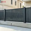 Cerca de pátio em liga de alumínio, guarda-corpo de arte em alumínio para quintal de vila, cerca de jardim externa moderna e simples, guarda-corpo de parede com palhetas