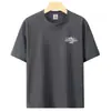 Camiseta de Algodón Pesado Solona 210g para Hombre Verano Fresca Juvenil Holgada Camiseta Base Manga Media Top Manga Corta