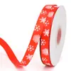 Conjunto de Fitas para Decoração de Natal Fita Pequena em Rolo de 1cm Fita para Presente Fita com Logotipo Impresso Fita de Gorgurão Impressa