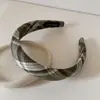 Diadema Fresca y Colorida Estilo Coreano con Patrón de Diamantes para Niñas, Rejuvenecedora, Corona Alta, Banda Ancha, Versátil para Salir, Diadema Pasador