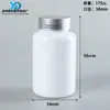 Fabricante Botella de Plástico 200cc Botella de Boca Ancha PET Sellada Botella de Embalaje para Líquidos Sólidos Polvo Sub-Embalaje Botella para Tabletas Cápsulas