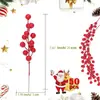 Nuevo producto transfronterizo: piñas realistas, bayas rojas navideñas, hojas artificiales, decoraciones festivas, adornos de mesa y follaje artificial para la decoración del hogar