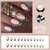 Rosa preto e branco crescente simples elegante Europeu e Americano Comércio exterior ins Fênix outono e inverno elegante branco Europeu e Americano uso de unhas unha