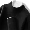 Suéter Masculino de Caxemira com Gola Meia-Alta Casual Manga Longa Malha Básica Camada Interna Outono Inverno Novo Top