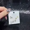 Pendientes de Tachuela de Moda Pendientes de Mariposa Nuevos Versátiles Súper Brillantes Circonita Aguja de Plata S925 Galvanizada Ecológica Ropa de Moda de Invierno