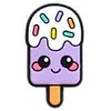 Nuevo Lindo Dibujo Animado de Helado Parche de Goma Suave de PVC Funda para Teléfono Accesorio para el Cabello Broche Accesorios para Joyería DIY