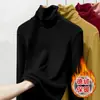 Camiseta Interior Térmica de Manga Larga Doble Cara Estilo Coreano de Cuello Alto para Otoño e Invierno, Camiseta Interior Versátil y de Sensación Fresca para Mujer