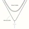 Joyería Transfronteriza Europea y Americana, Collar con Colgante de Cruz Incrustado de Diamantes Moderno y Sencillo, Cadena para Clavícula de Lujo Ligero y Alta Gama, Accesorios para Mujer