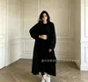 Exportación Europea y Americana Otoño e Invierno Nuevo Diseño Estilo Perezoso Suéter Largo Cárdigan de Punto para Mujer Holgado Grueso Abrigo para Mujer