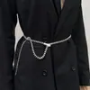 Corrente de Cintura Simples de Metal em Formato de Cobra Retro Corrente Ajustável Personalizada Acessórios de Decoração para Cintura de Vestidos Calças