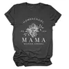 Camiseta Casual Europeia e Americana Homeschool Pr 22 6 Mama Transfronteiriça Verão Gola Redonda Manga Curta Tops Prontos para Mulheres