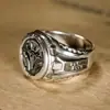 Anillo Mecánico Retro Color Caramelo Plateado para Hombre, Diseño de Nicho Europeo y Americano, Anillo para Dedo Índice de Artesanía Pesada, Anillo Ajustable Hecho a Mano