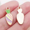 Nuevo Dibujo Animado Lindo Conejo Huevo de Pascua Goteo de Aceite Colgante de Aleación de Zinc Colgante Accesorios de Joyería para Pulsera DIY