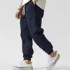 2026 Estación Independiente de Amazon Y2 Nuevos Pantalones Casuales de Playa para Hombre de Algodón y Lino Cintura Elástica Pierna Recta Color Sólido Puño