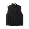 Correr al aire libre, resistente al agua, multibolsillos, cuello alto, estilo ropa de trabajo duradera, chaleco de algodón cálido, unisex. 13511