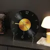 Reloj Decorativo de Disco de Vinilo Estilo Vintage, Reloj de Pared Retro Americano, Adorno de Escritorio, Decoración de Lujo Ligero para Sala de Estar