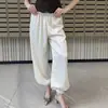 2026 Europeu e Americano transfronteiriço Amazon novo produto feminino cetim solto calça lanterna Aladdin cintura alta jogger calça casual