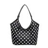 Bolso Tote de Lona de Gran Capacidad a la Moda con Lazo para Mujer 2026 Primavera Nuevo Versátil Lujo Ligero Bolso de Hombro/Axila de Lunares