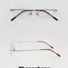 Gafas Largas Ovaladas Sin Montura de Titanio Ultraligeras, Aspecto Fresco y Natural, Adecuadas para Mujeres, Se Pueden Personalizar con Lentes Graduados, Se Pueden Personalizar para Astigmatismo, Adecuadas para Hombres con Caras Grandes, Estilo Coreano