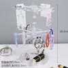 Estante Giratorio de Joyería de Múltiples Niveles Estante para Pendientes Colgante para Joyería Estante de Almacenamiento para Cuerdas de Cabello Lindo Estante de Exhibición para Almacenamiento en el Hogar Plástico