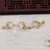 Pendientes de bricolaje chapados en oro de color Yiwu Gold Ray con orificio para la oreja, tornillo, clip para la oreja, accesorios para pendientes hechos a mano, B295