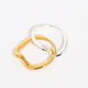 Anillos de Dos Tonos en Capas Estilo Influencer Europeo y Americano de Moda, Unisex, Exquisitos y Versátiles