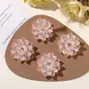 Flor de loto de cristal iridiscente estilo antiguo, clips para el pelo DIY rosa y dulces, accesorios para el pelo, pendientes, accesorios de flor para zapatos