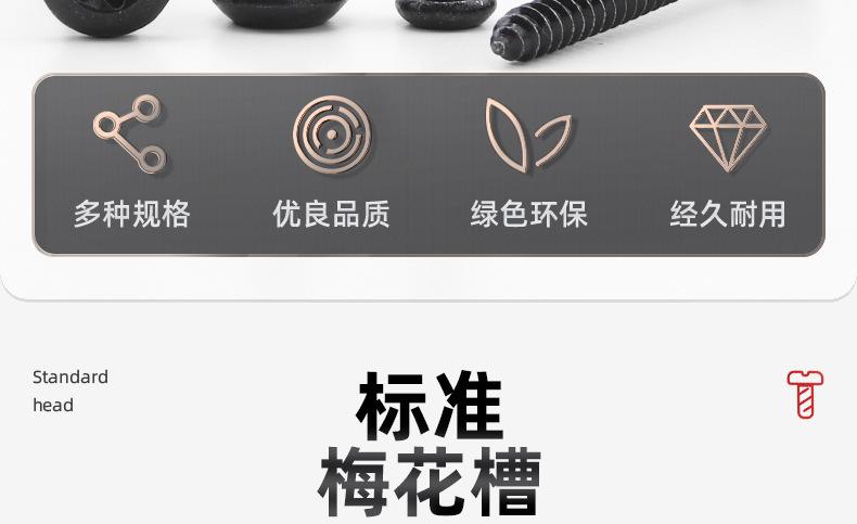 304不锈钢镀黑锌圆头梅花自攻螺丝_03_04.jpg