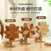 Tapete de Isolamento Térmico para Moinho de Vento, Tapete de Bambu e Madeira para Mesa de Jantar Anti-Queimadura e Resistente a Altas Temperaturas, Decoração Criativa, Tapete Dobrável para Panelas e Tapete para Copos
