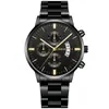 Venta Directa de Fábrica Calendario Transfronterizo Reloj con Correa de Acero Reloj de Cuarzo Falso para Hombre con Tres Ojos Reloj para Hombre Venta al por Mayor de Comercio Exterior