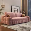 Sofá cama de alta gama para estudio y oficina, doble propósito para sala de estar, multifuncional para apartamentos pequeños, plegable en estilo crema