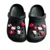 Charms Retro de Cereza, Manzana y Gato para Zuecos, Pinzas para Zapatos de Dibujos Animados Lindas para Niñas, Accesorios de Resina Divertidos y Modernos para Niños