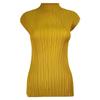 Estilo Miyake 2026 Verano Nueva Camiseta para Mujer Versión Coreana Ajustada Cómoda Estilo Básico Manga Acampanada Camisa Base