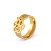Anillo de soldadura de acero de titanio de corte transfronterizo directo de fábrica colgante de garra de gato de amor personalidad simple acero inoxidable anillo femenino