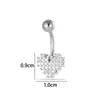 Henson Clássico Aço Inoxidável Barra com Zircônia Incrustada de Cobre Forma de Cobra Coração Forma de Flor Joia para Piercing no Umbigo